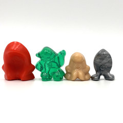 4 Different Classic Eggys Gogos Crazy Bones 1996 Super Eggy Mega Mutant