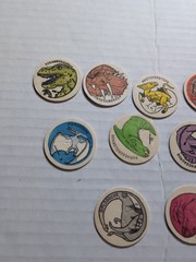 1993 Pog Pogs Lot Of 11 Dinosaurs