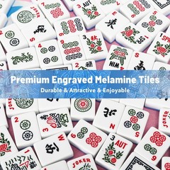 Kyerlish American Mahjong 4 inches x 9 x 21 inches, Blue（blue Tiles）
