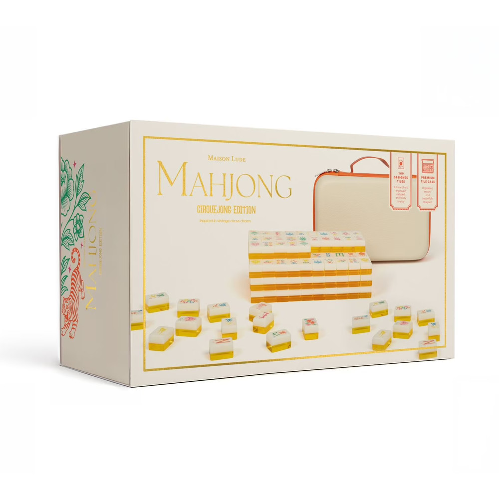 Maison Lude Cirquejong Mahjong Tiles 160 Tile Set with Carrying Case Portable