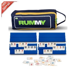 Classic Rummy Cube Game Set for 2-10 Players – Portable & Durable Canvas Bag