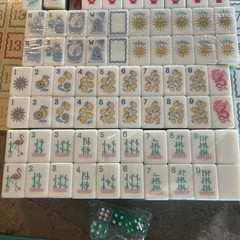 Various Mahjong Tiles All Are New Some Sealed. 265 Tiles , Dices