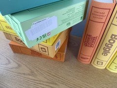 Vintage Linen Bookshelf Game 5 Pack with Guess Who WS Game Company Open Box