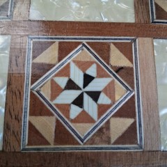 Mediterranean Backgammon & Checkers Set Marquetry Mother Of Pearl Inlay 20″