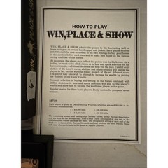 1966 Win, Place & Show Game by 3M Sports Complete Bookshelf Vintage Horse Racing