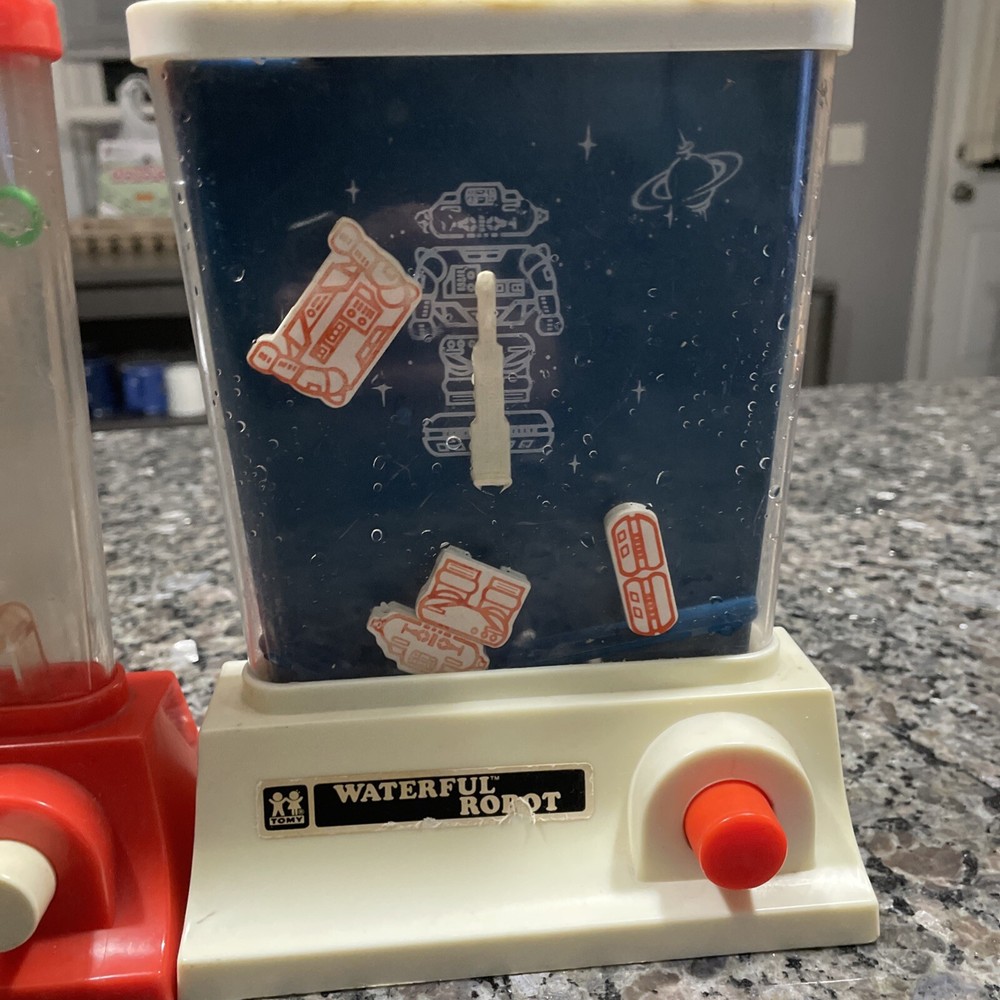 Waterful Lot Of Three, RingToss Tic Tac Toe And Robot. Rubber Plugs Missing