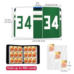 Basketball Card Binder with Sleeves 900 Pocket, #34 900, 34 Green