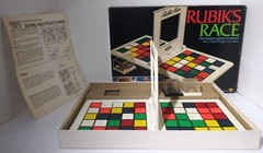 Vintage 1982 Rubiks Race Game By Ideal Complete, Rubiks Cube Face Matching Game