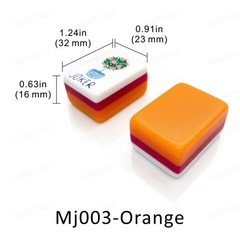 NEW! Vibrant Layered Mahjong Tiles – American Set 160 Tiles – Orange