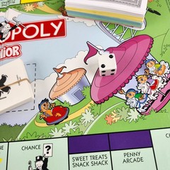 Monopoly Junior COMPLETE Parker Brothers 2005 Kids Childrens Ticket Booth