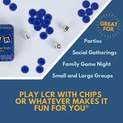LCR® Left Center Right™ Dice Game – Blue Tin