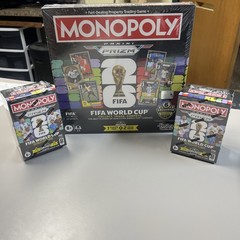 Monopoly Panini: Prizm FIFA World Cup Board Game (2026)- 2 BOOSTER BOX INCLUDED
