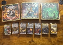 SEALED Call Of Cthulhu The Card Game Expansion Lot – 3 Boxes, 7 Decks