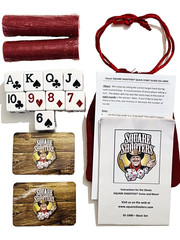 SQUARE SHOOTERS GAME – DECK OF CARDS ON DICE w/RED STORAGE POUCH ORIGINAL!