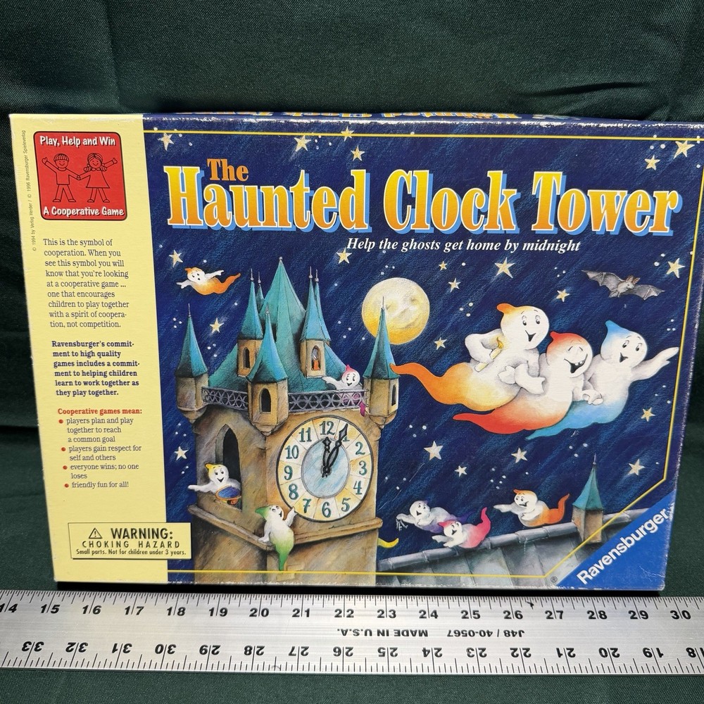 The Haunted Clock Tower Memory Board Game Vintage 1994 Ravensburger – Ships Free