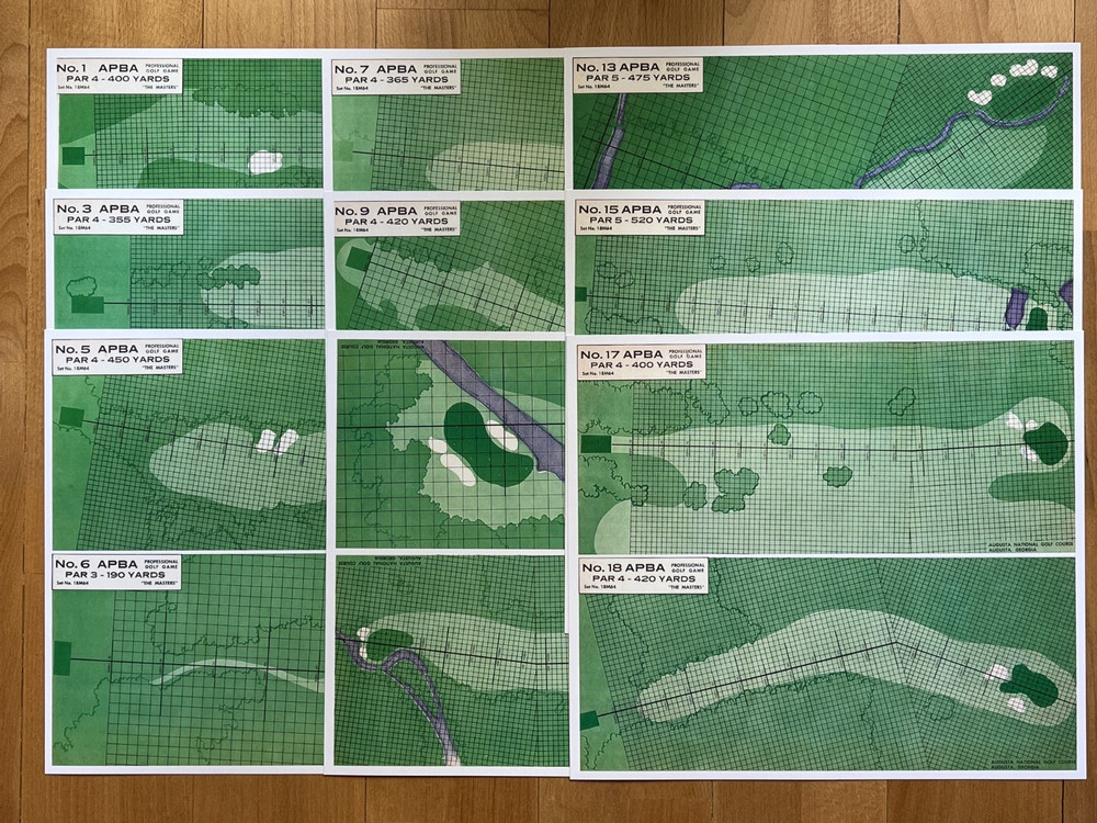 ULTRA-HIGH-RES REPRINTS OF APBA’S ICONIC AUGUSTA NATIONAL GOLF COURSE BOARDS