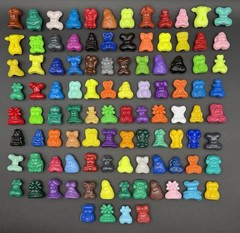 Classic Gogo’s Crazy Bones Series 1 Lot of 100 Mixed Figures Solid Variants