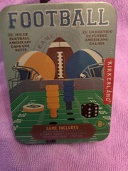 KIKKERLAND FOOTBALL Travel Size Game Dice Peg Portable in Tin New Free Ship