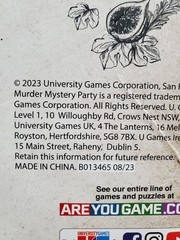 Bullets And Brie University Games Murder Mystery Party NEW Sealed 18+