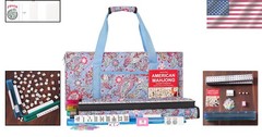 American Mahjong Set with 166 Tiles, Racks, Pusher, Bag, Accessories, and Manual