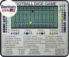 Football Dice Game – Tabletop Wooden Board Game with Scoring Track for Family Fu