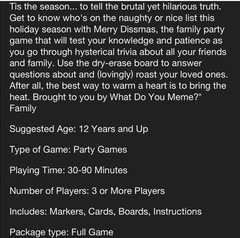 Merry Dissmas The Hilarious Family Holiday Party Game by What Do You Meme? NEW