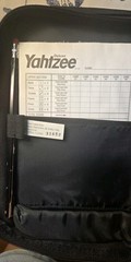 Yahtzee Deluxe Travel Edition 2003 Game Folio w/ Black Nylon Zip Case