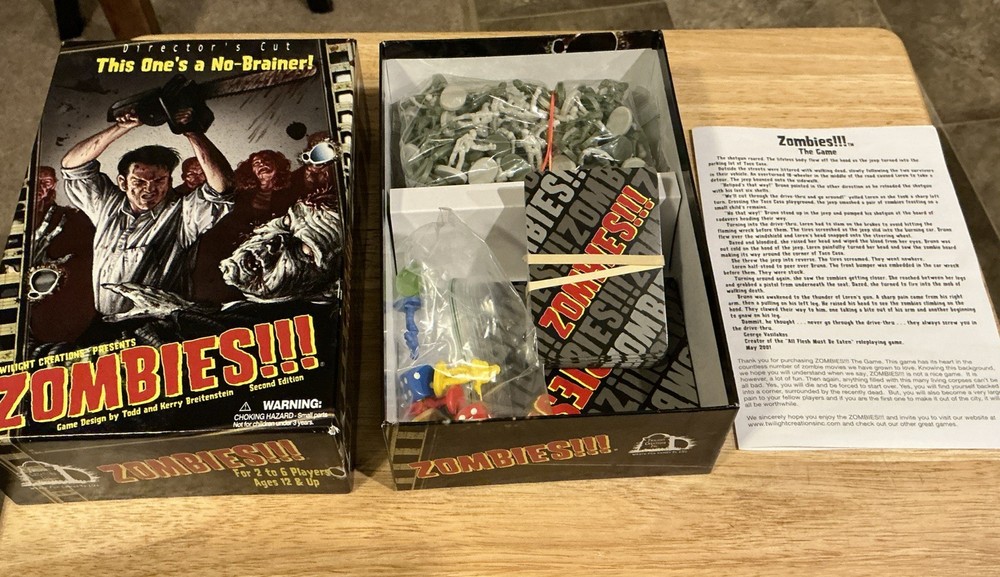2006 Zombies!!! Directors Cut Game Second Edition Twilight Creations Complete