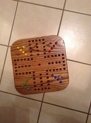 18 ” WALNUT STAINED WOODEN OAK AGGRAVATION MARBLE GAME BOARD 2 TO 4-PLAYER NEW
