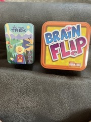 Game Lot: Tic Tac Trek and Brain Flip Games New In Box