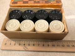 Soviet checkers in original box USSR vintage complete set Шашки 1960s Ukraine
