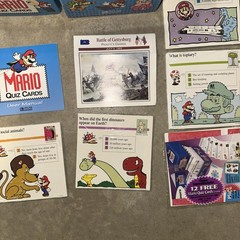 Vintage 1995 Mario Quiz Cards Atlas Editions Factory Sealed Cards Manual Box Ad