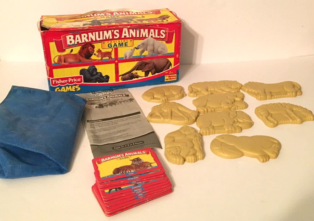 Vintage Fisher Price Barnum’s Animal Crackers Game COMPLETE w/ Box