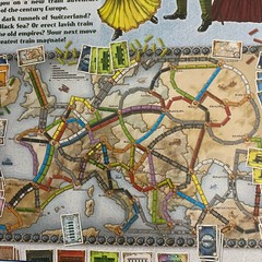 Ticket to Ride Europe Board Game Tunnels Ferries Train Stations Strategic