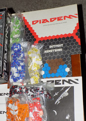 Diadem Fantasy Games Unlimited 1981 Science Fiction Board Game Complete