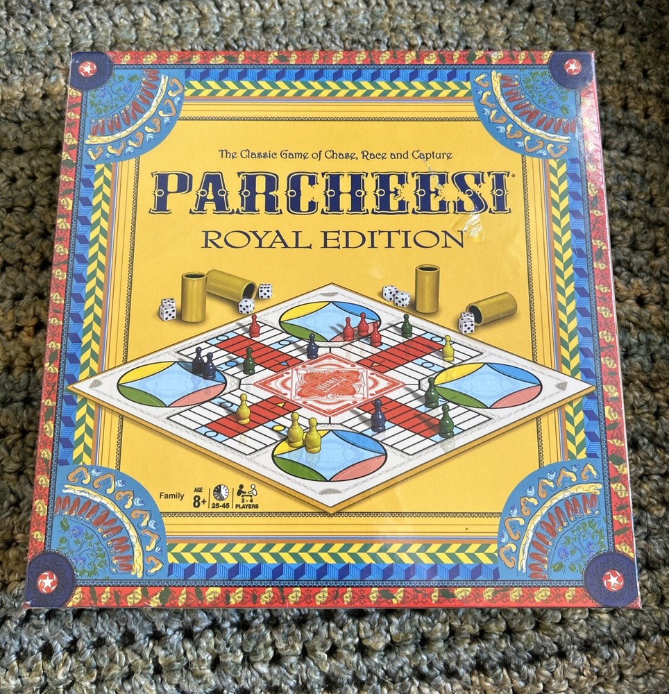 Parcheesi Royal Edition Board Dice Game – Family Game Night 8+ & Adults New