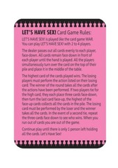 Let’s Have Sex Card Game Couples Foreplay Fun