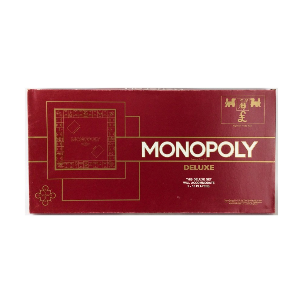 Holdson Board Games Monopoly – New Zealand Ed (Deluxe Ed) Box VG+/EX