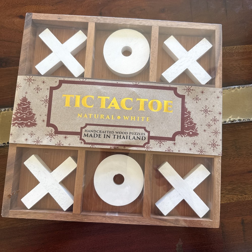 Jumbo Tic Tac Toe Table Game Set American Vintage Style Oversized 15 in