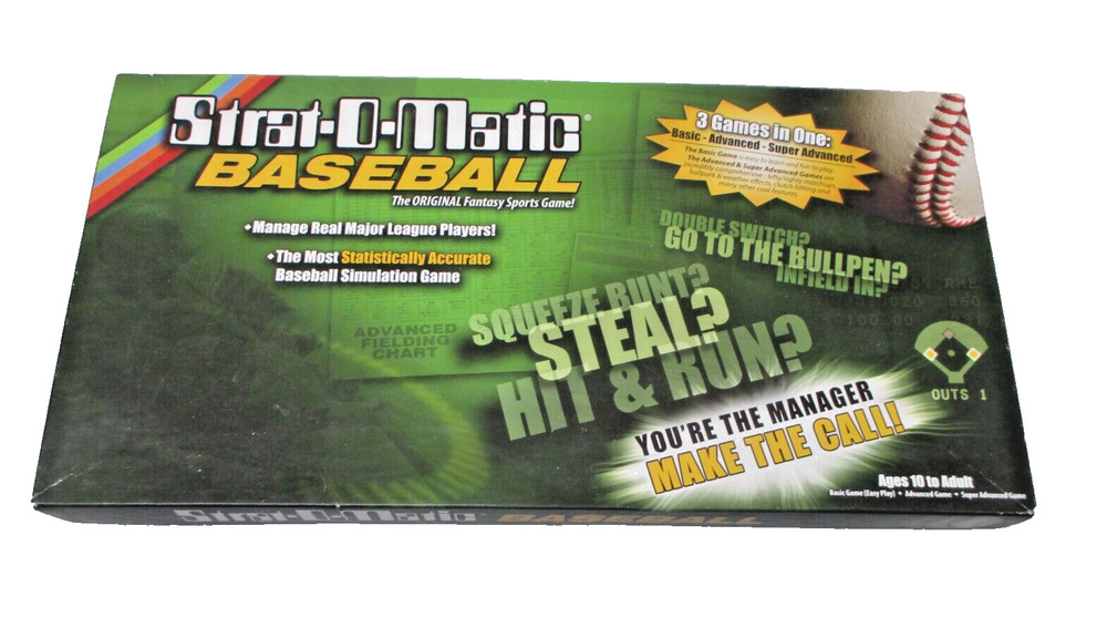 Strat-O-Matic Baseball board game ages 10 and up family sports