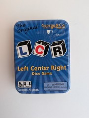 LCR® Left Center Right™ Dice Game – Blue Tin