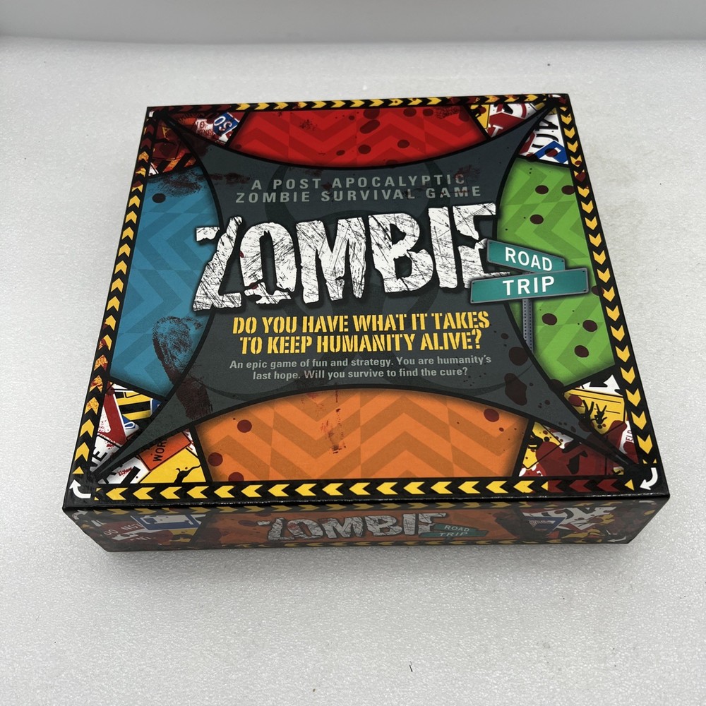 Zombie Road Trip Board Game, Post Apocalyptic Zombie Survival Game, By Aquarius
