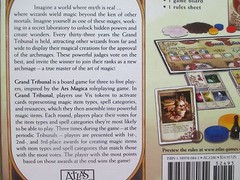 Grand Tribunal A Board Game Of Magical Invention by P R Chase Atlas Games Wizard