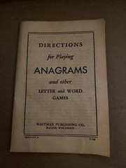 1934 ANAGRAMS WORD (270 PC Tile) GAME-Whitman Publishing-Made In USA
