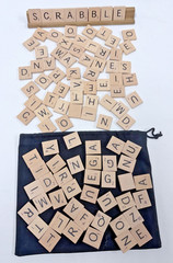 2019 WS GAME COMPANY DELUXE ED. SCRABBLE ROTATING WOOD COLLECTOR GAME SET EUC