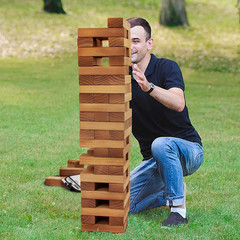 54 Pieces Giant Tumble Tower Blocks Game Giant Wood Stacking Game