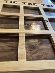Handmade Wooden Tic Tac Toe Game 11 X 9.5 Inches