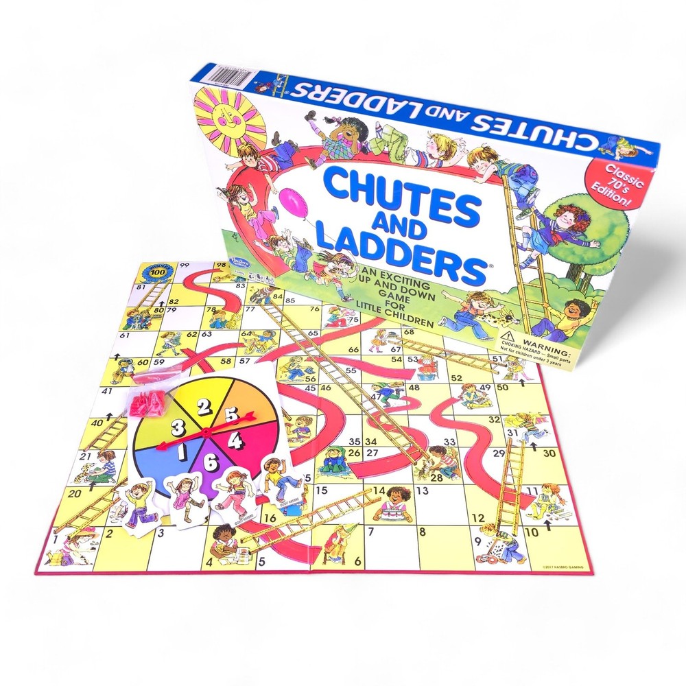 Chutes and Ladders Classic 70’s Edition Board Game Lots of Family Fun Complete