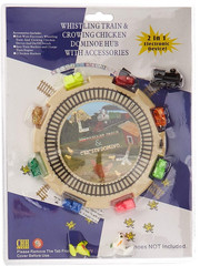 2 in 1 Dominoes Center Hub Starter Piece Chicken Domino & Mexican Train w/ Sound