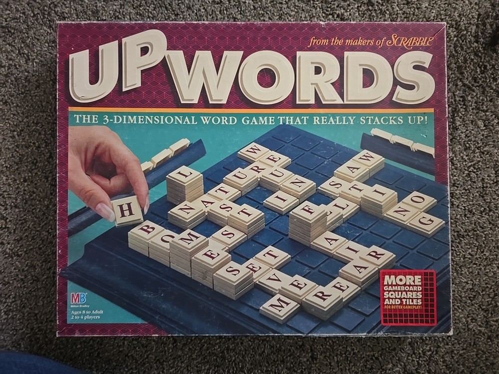 Up Words Milton Bradley 1983 3 Dimensional Board Game – ‎4312 Complete
